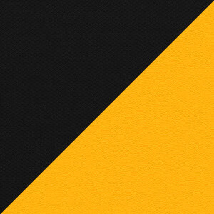 Ткань стандарт 26-28 черный / Экокожа желтый